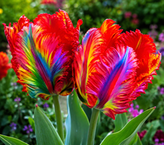 Bulbi Lalele Tropical Rainbow (Tip Papagal) - Pachet 3 Bulbi