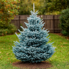 Brad Argintiu Albastru Super Blue - 110-130cm - Ghiveci - Brad de Crăciun - Veșnic Verde