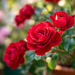 Trandafiri Floribunda - Red - Anul 3 - Ghiveci 2L