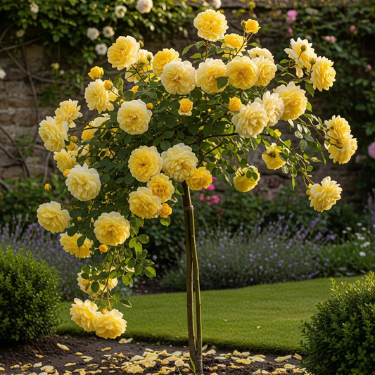 Trandafiri Pomișor - Yellow - Rădăcină Ambalată Anul 2 - Aqua Flowers