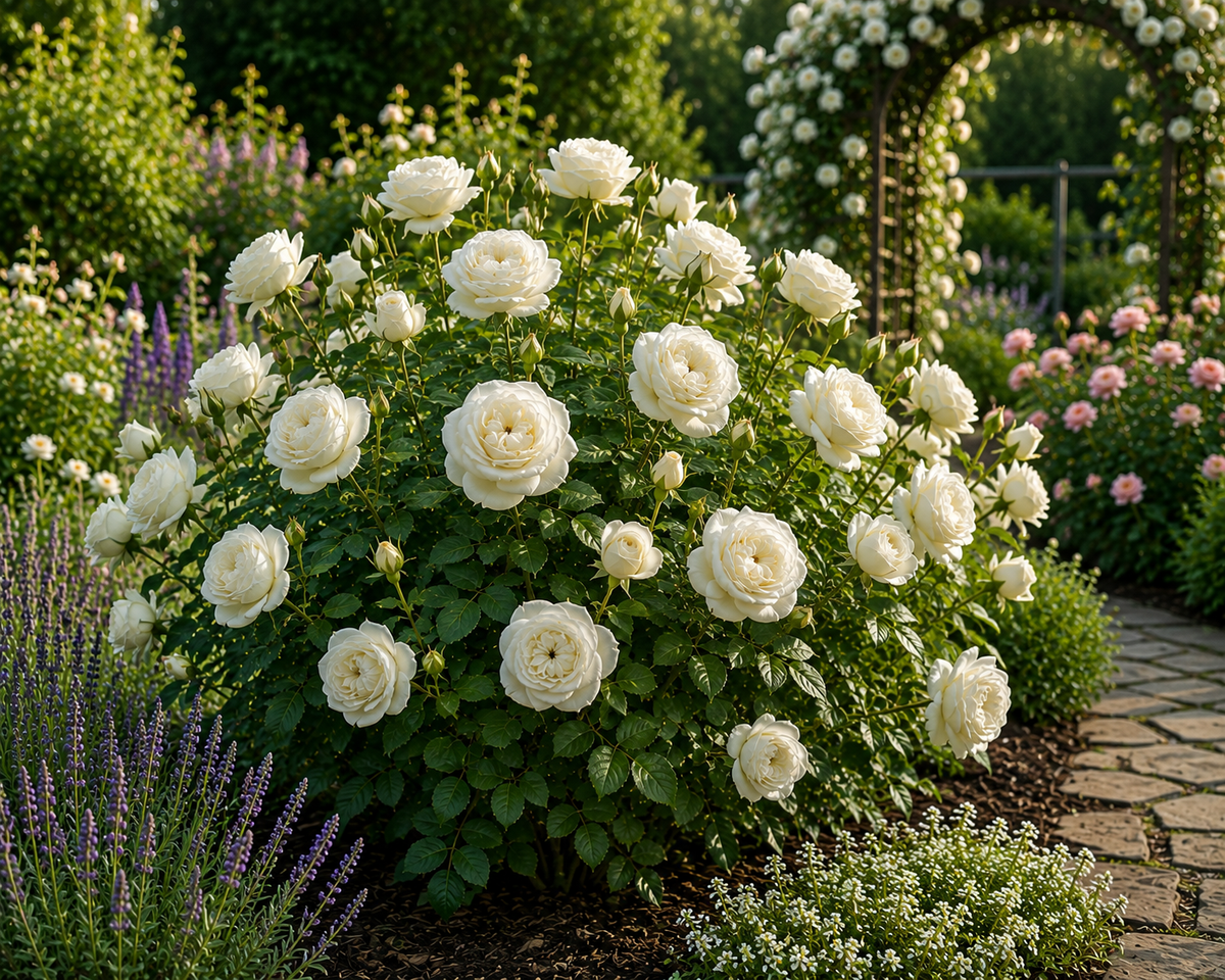 Trandafir Mini-tufă „Avalanche Bouquet” – Ghiveci P14