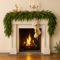 Ghirlandă Simplă de Craciun - Brad Natural - 1 m lungime / 15-20 cm lățime