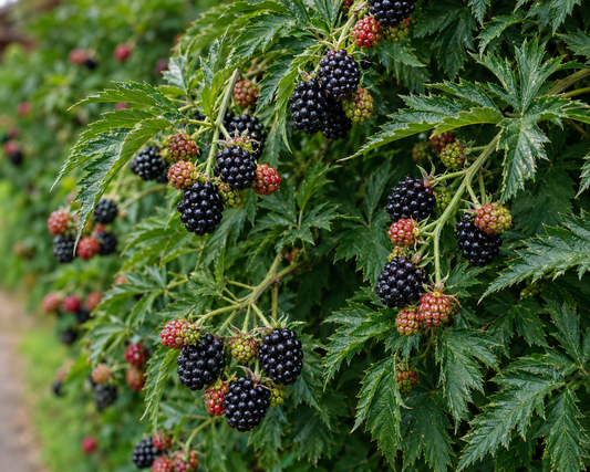 Arbust Fructifer - Mur Tufă (fără spini) Thornless Evergreen, Ghiveci 2L