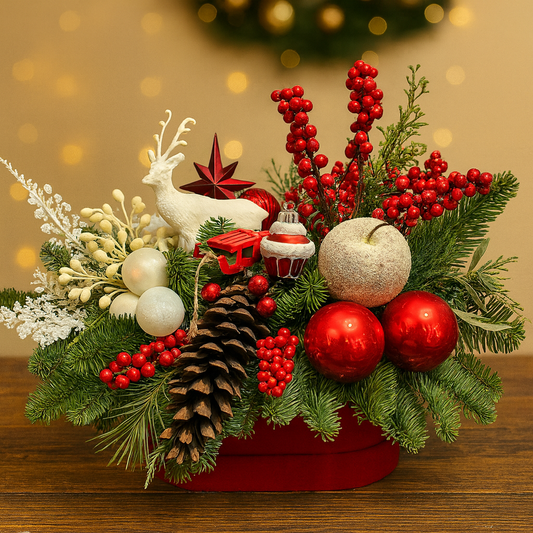 Aranjament de Crăciun - Clasic Christmas - Brad Natural