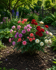 Trandafir Mini-Tufa ''Rainbow Garden'' Ghiveci P14 Anul 2