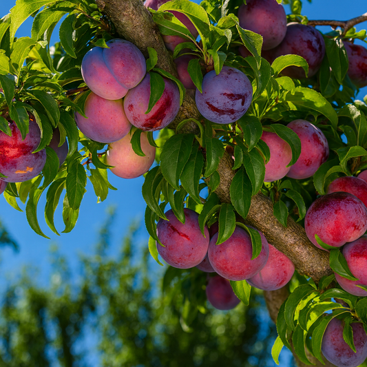 Prun - Radacina Ambalata - Pom Fructifer Productiv, cu Fructe Dulci si Sanatoase - Aqua Flowers