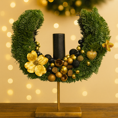 Aranjament de Crăciun Auriu – Elegant Christmas - Brad Natural