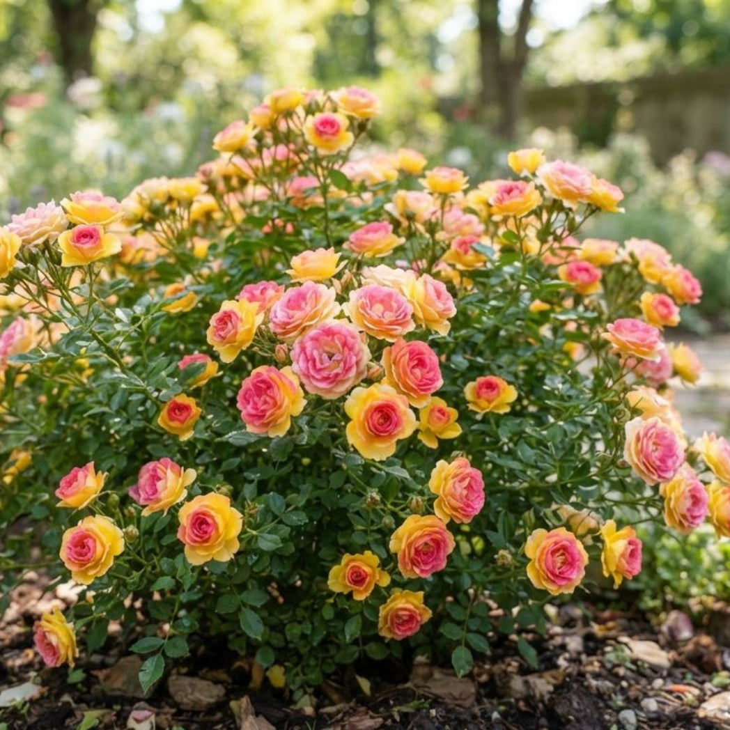 Trandafir Mini Tufa-Pink Gold Mini-radacina ambalata-anul 2