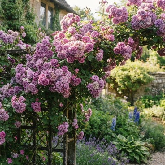 Trandafiri Cataratori Parfumati - Lavender Purple - Anul 3 radacina ambalata