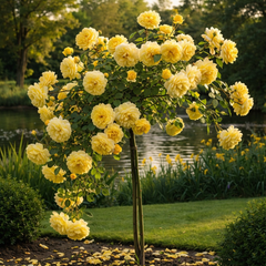 Trandafiri Pomișor Plângător Yellow Sunrise – Rădăcină Ambalată