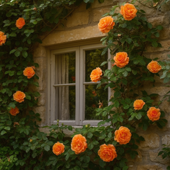 Trandafiri Cățărători Parfumați - Orange - Rădăcină Ambalată - Aqua Flowers