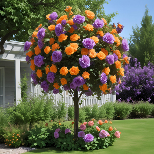 Trandafiri Pomișor - Tangerine Violet - Rădăcină Ambalată Anul 2 - Aqua Flowers