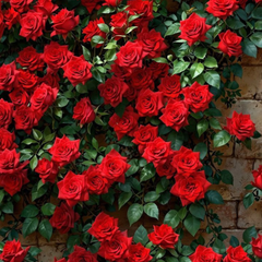 Trandafiri Cățărători Parfumați - Mushimara Red - Rădăcină Ambalată - Aqua Flowers
