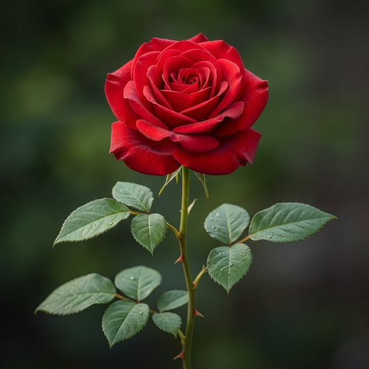 randafir urcător Mushimara Red, floare roșu intens de aproape