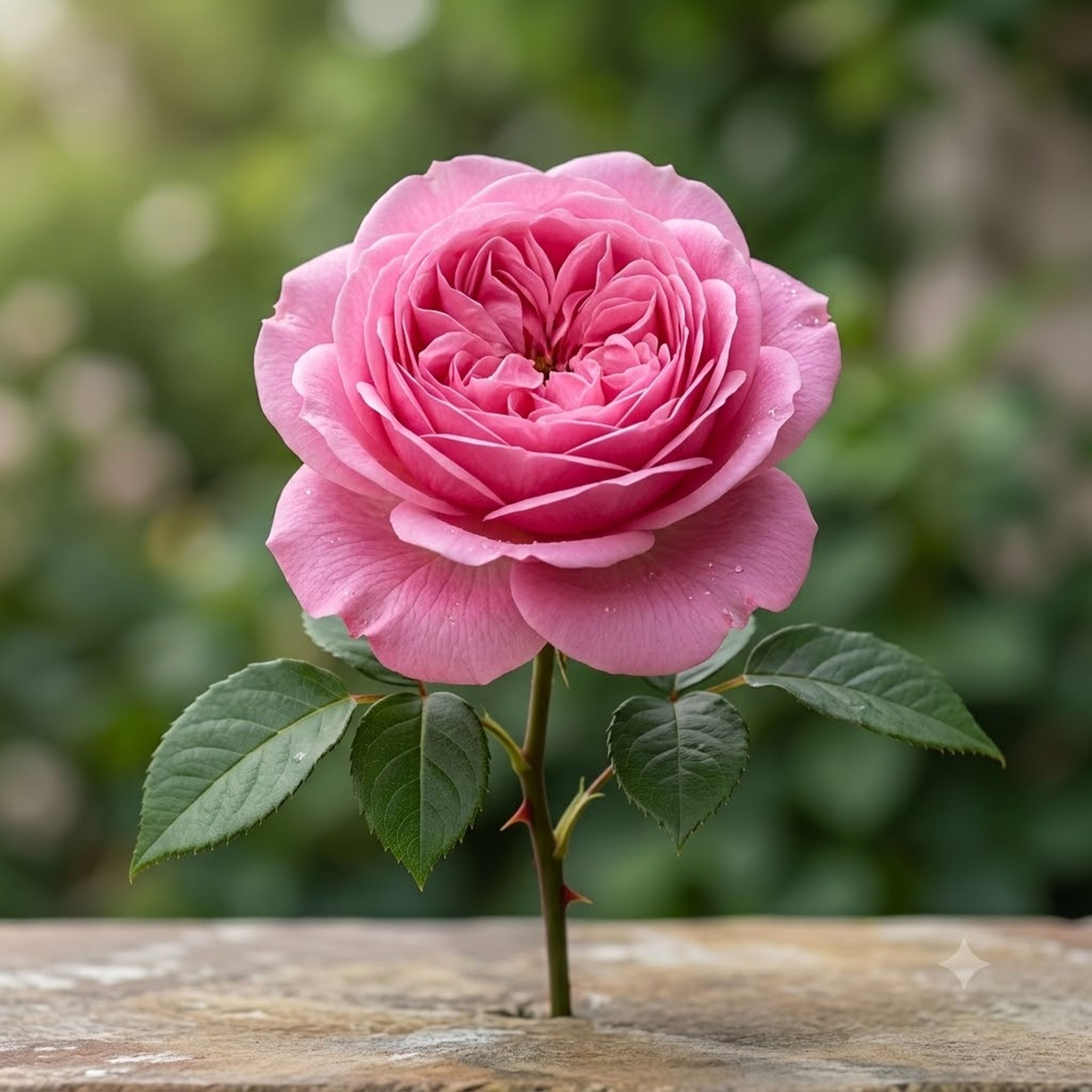 Trandafir urcător Pink, floare roz intens de aproape