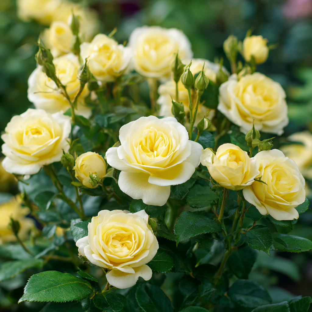 Trandafiri Floribunda - Lemon Siluette - Anul 3 - Ghiveci 2L