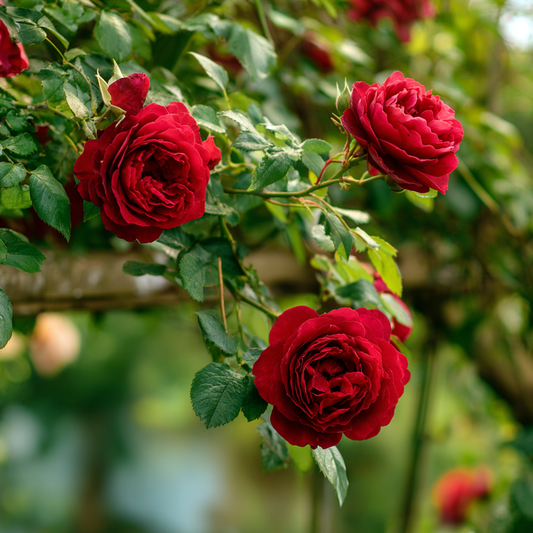 Trandafiri catǎratori - Mushimara Red - Ghiveci 2L - Aqua Flowers