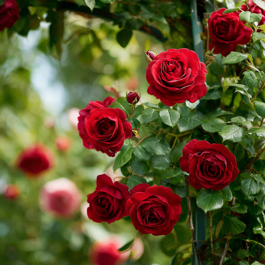 Trandafiri catǎratori - Mushimara Red - Ghiveci 2L - Aqua Flowers