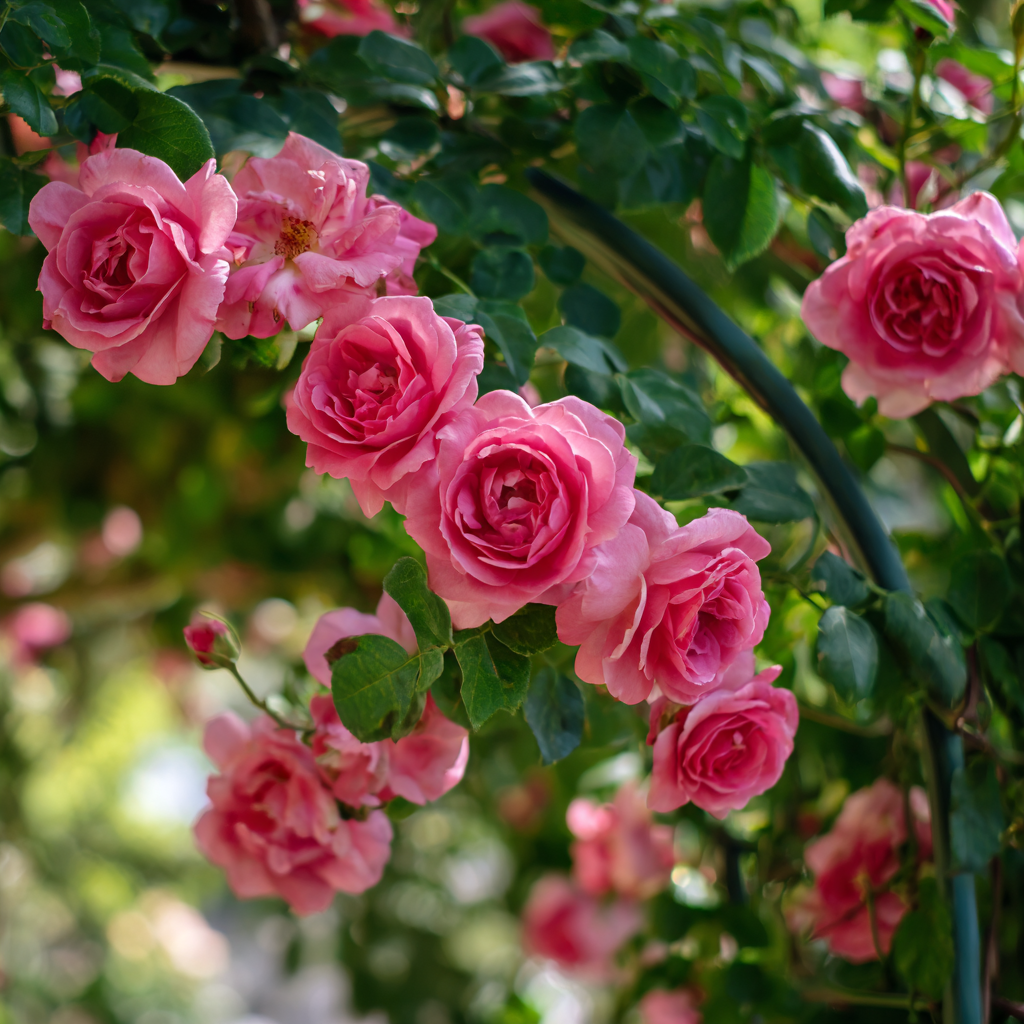 Trandafiri Cataratori Parfumati - Pink Cloud -  Anul 3 - Ghiveci 2L