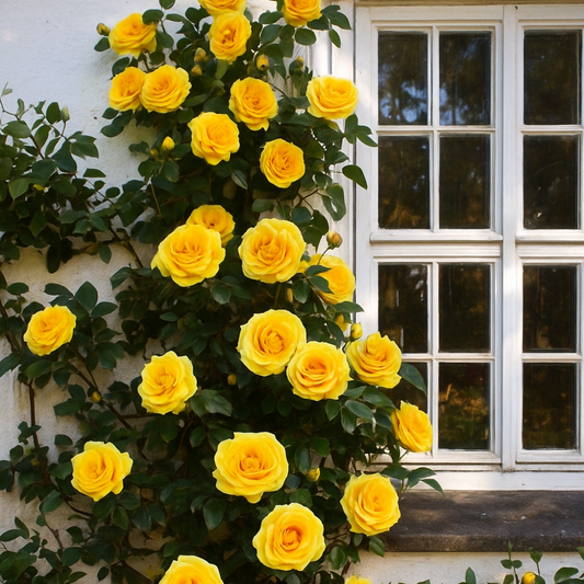 Trandafiri Cățărători Parfumați - Yellow - Rădăcină Ambalată - Aqua Flowers